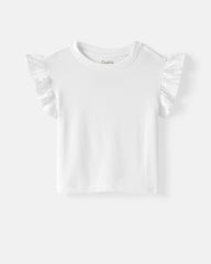 Bright White Flutter Tee