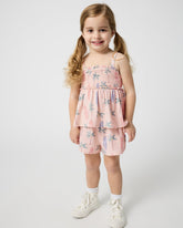 Palm Dunes Smocked Tank & Shorts Set