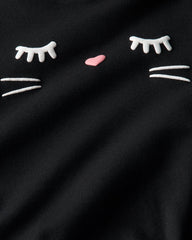 Black Cat Hoodie Romper