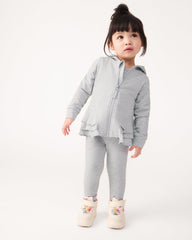 Light Heather Gray Peplum Hoodie