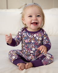 Midnight Petals Crescent Zippy