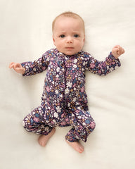 Midnight Petals Ruffle Zippy