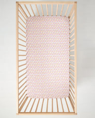 Pastel Rainbows Fitted Crib Sheet