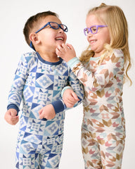 Kaleidoscope Dreams Ribbed Two-Piece Pajama Set