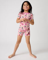 Pink Rancher Roundup Two-Piece Short Sleeve & Shorts Pajama Set