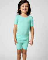 Ocean Mist Two-Piece Short Sleeve & Shorts Pajama Set