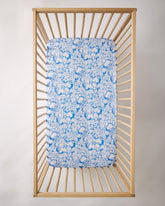 Azure Garden Fitted Crib Sheet