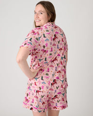 Pink Rancher Roundup Women's Short Sleeve & Shorts Pajama Set