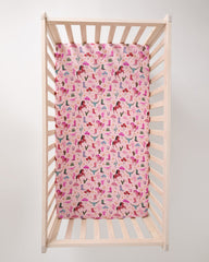 Pink Rancher Roundup Fitted Crib Sheet