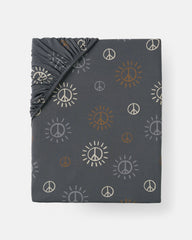 Peace & Love Fitted Crib Sheet