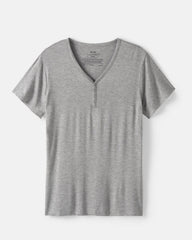 Heather Gray Women's Short Sleeve Pajama Top