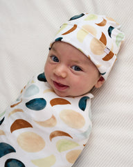 Luna Neutral Swaddle & Beanie Set