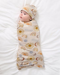 Desert Sunrise Swaddle & Beanie Set
