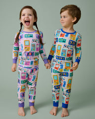 Purple Game On Two-Piece Pajama Set