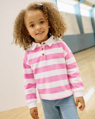 Pink Spark Stripe Polo Shirt