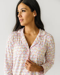 Pastel Rainbows Women's Long Sleeve Sleep Shirt