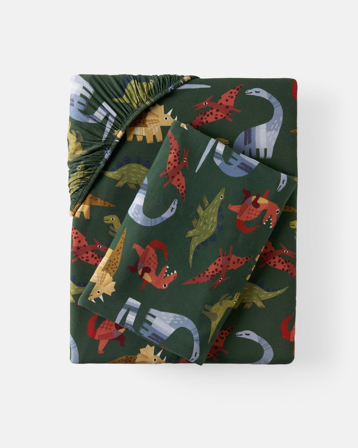 Roar & Explore Green Twin Sheet Set