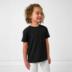 Black Short Sleeve Relaxed Pocket Tee
