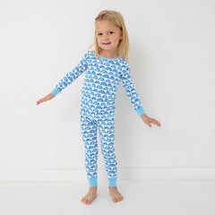 Blue Rainbows Two-Piece Pajama Set