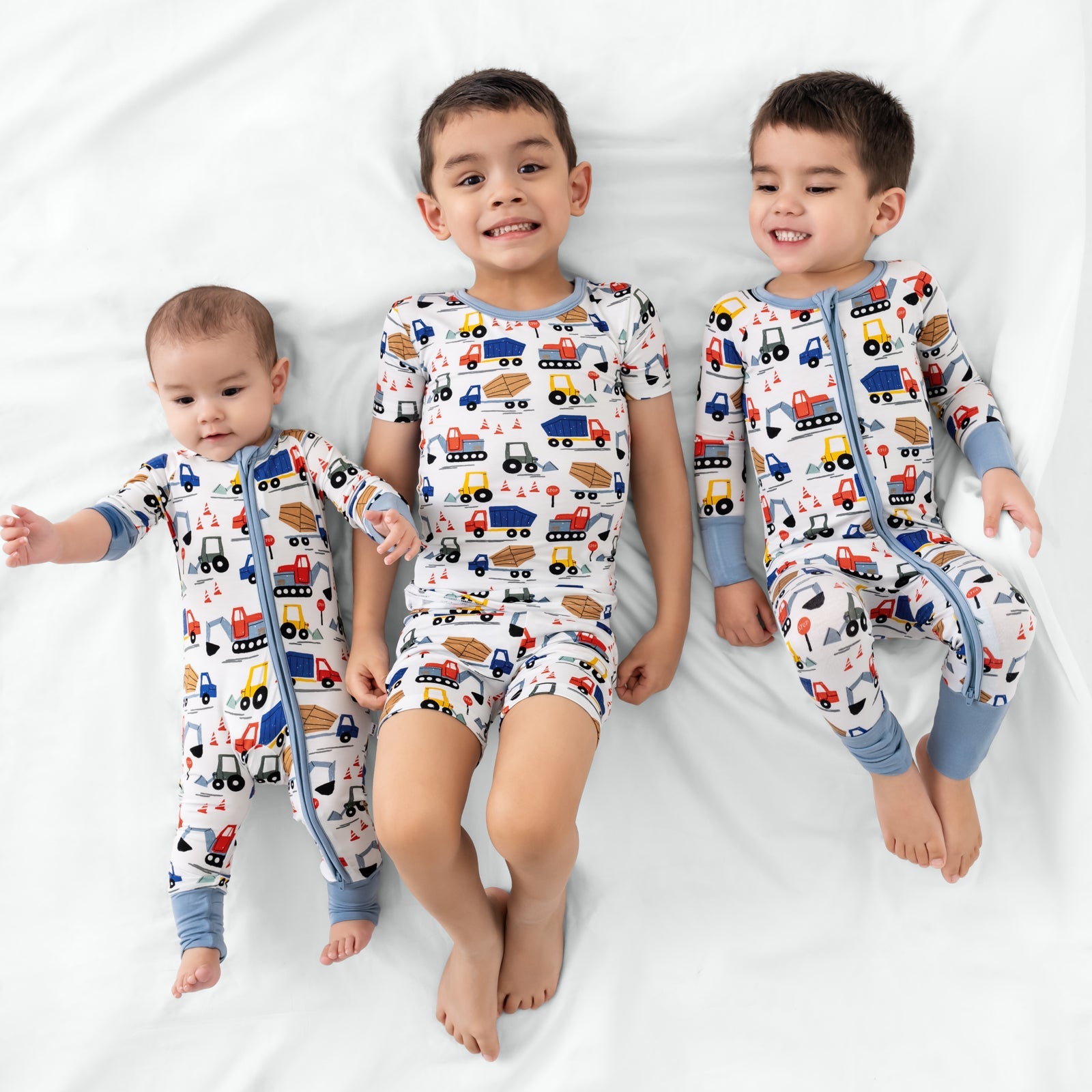 Construction Two-Piece Short Sleeve & Shorts Pajama Set