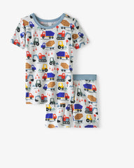 Construction Two-Piece Short Sleeve & Shorts Pajama Set