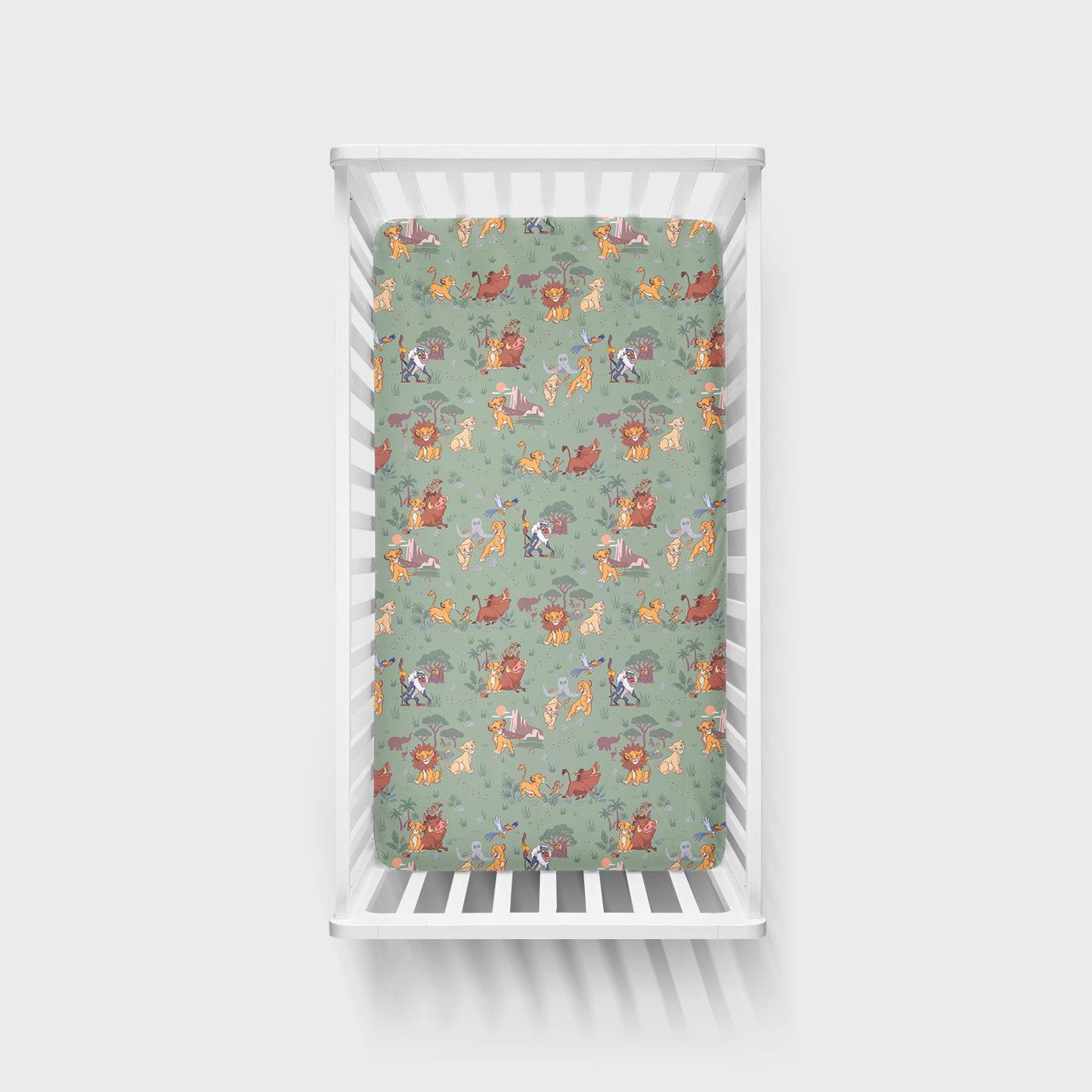 Disney Simba's Safari Fitted Crib Sheet