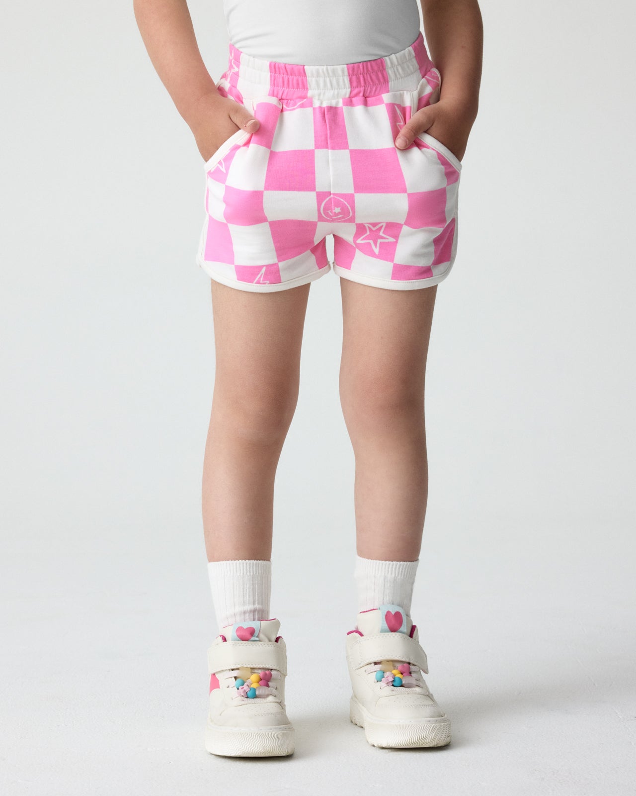 Cheery Checks Pink Dolphin Shorts