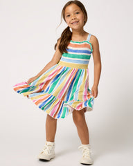Rainbow Ribbon Smocked Tank Dress