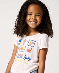 Ciao Bella Bow Back Puff Sleeve Tee