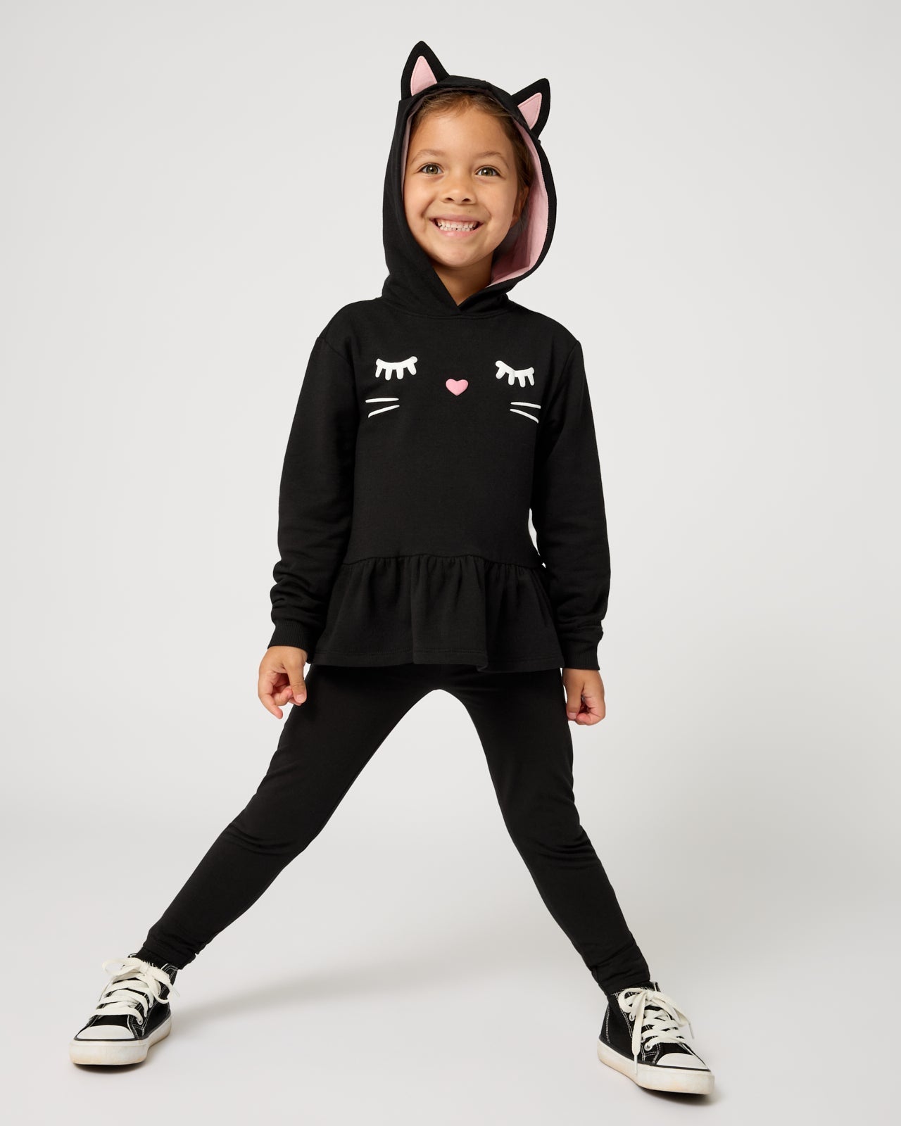 Black Cat Peplum Hoodie