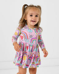 Disco Rainbows Skater Dress with Bodysuit