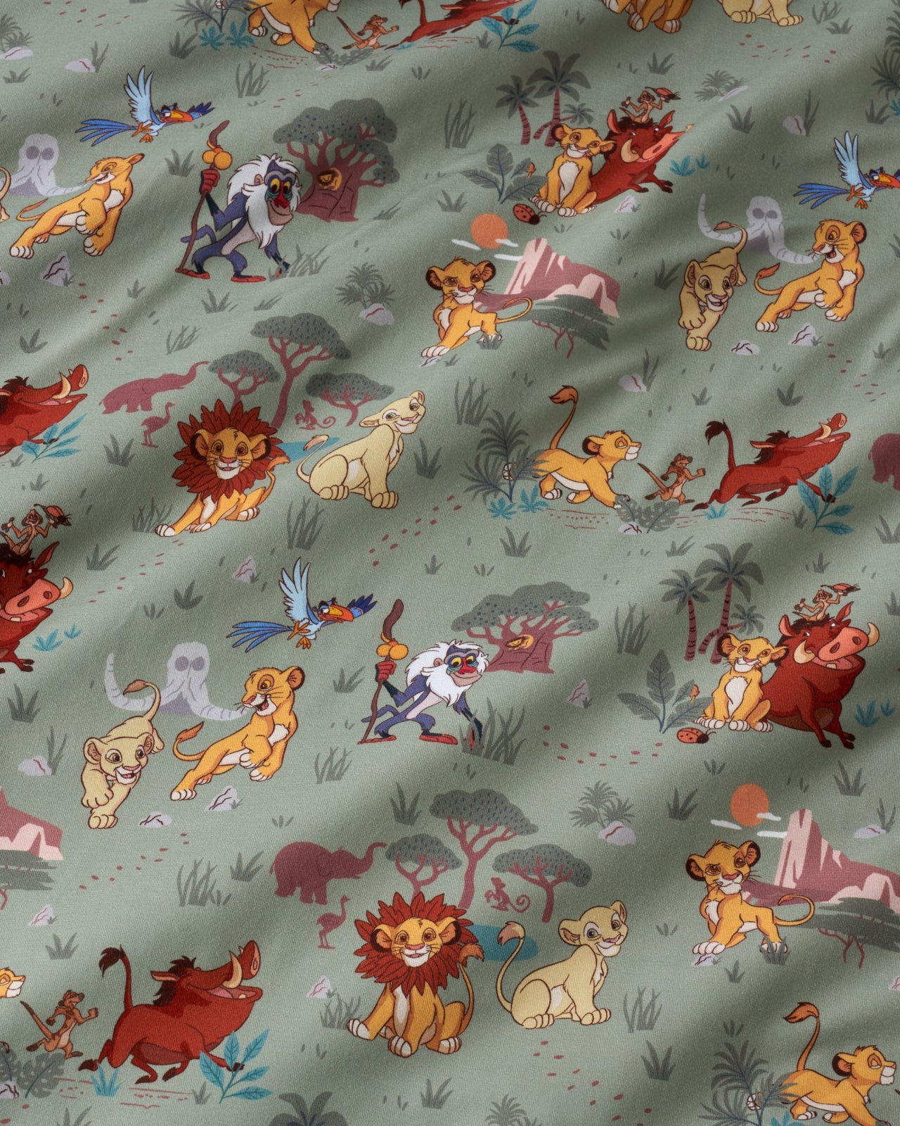 Disney Simba's Safari Fitted Crib Sheet