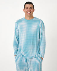 Dockside Stripe Men's Long Sleeve Pajama Top