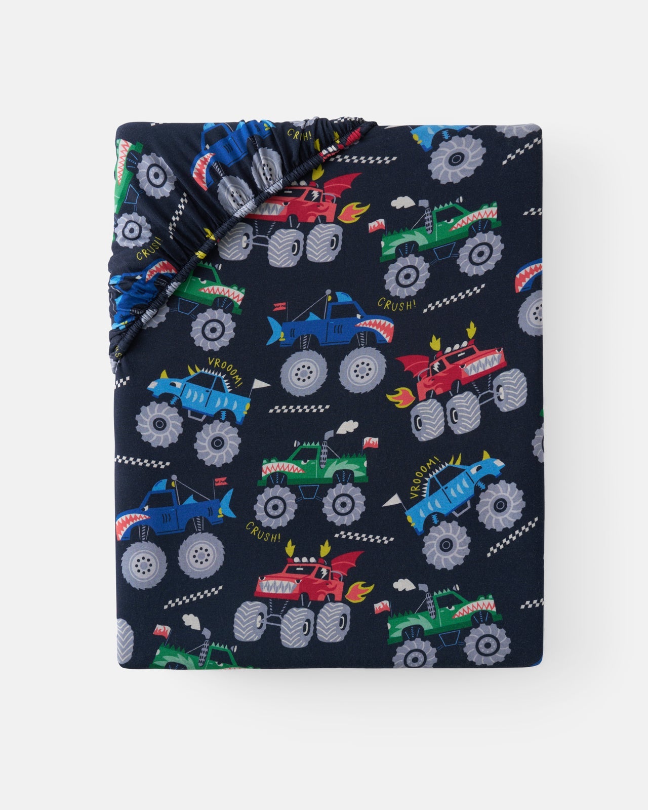 Monster Truck Madness Fitted Crib Sheet