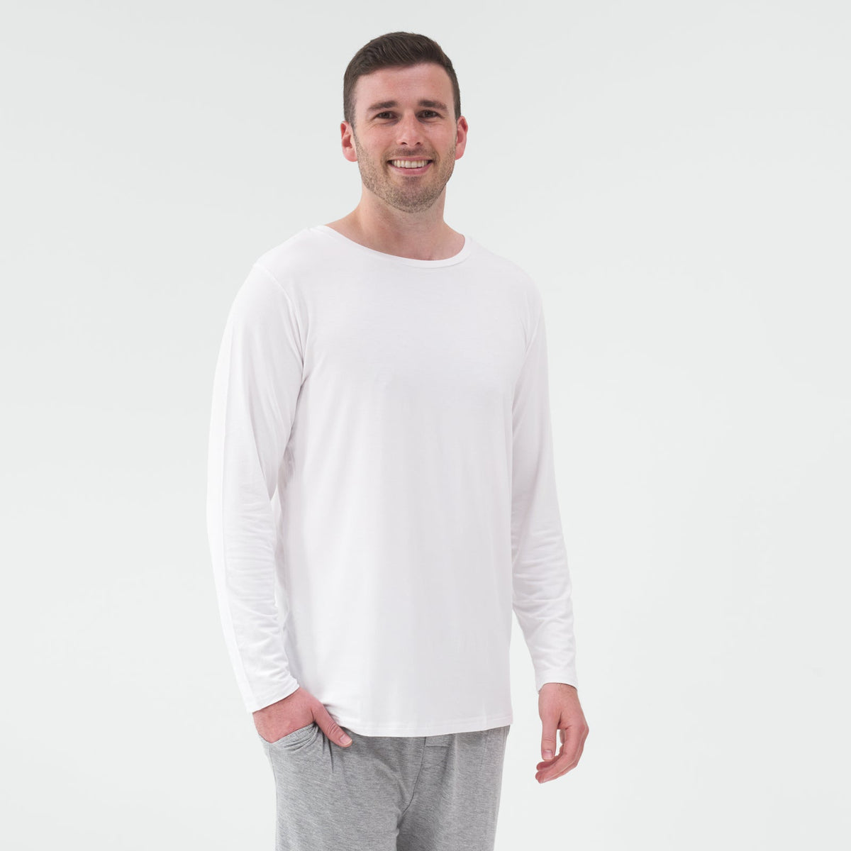 Bright White Men's Pajama Top