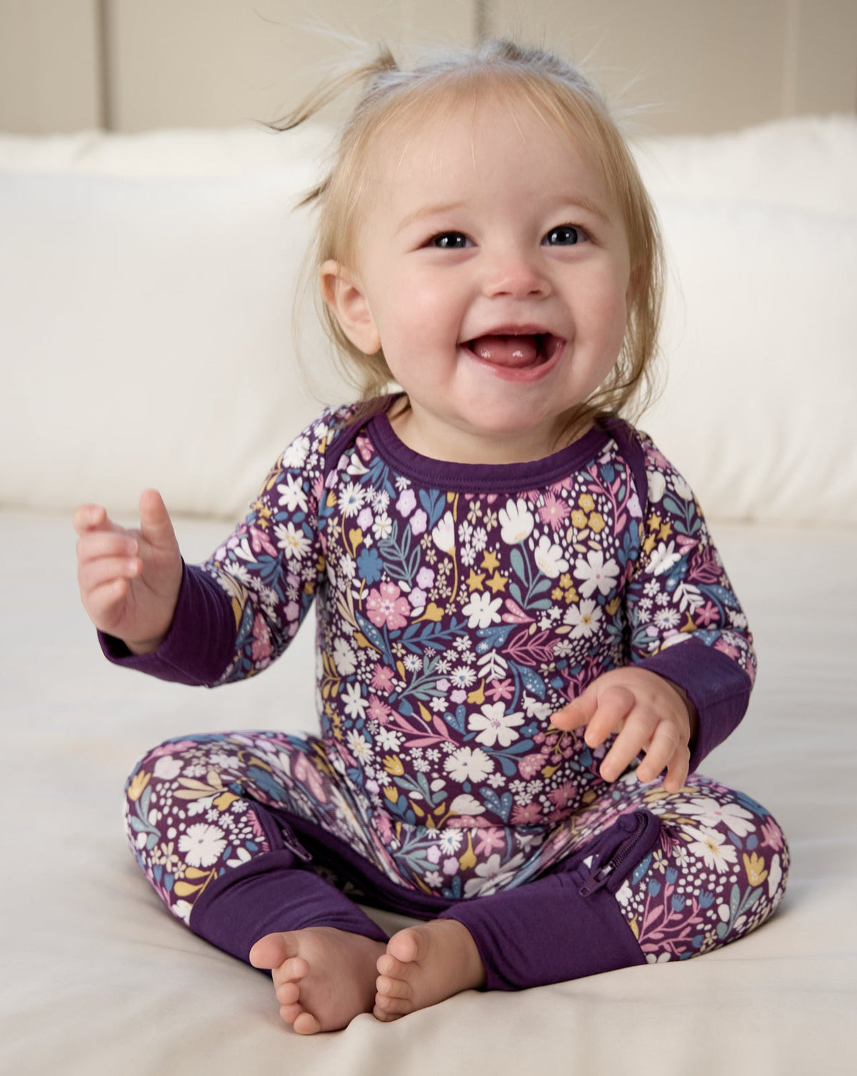 Midnight Petals Crescent Zippy