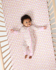 Pastel Rainbows Fitted Crib Sheet