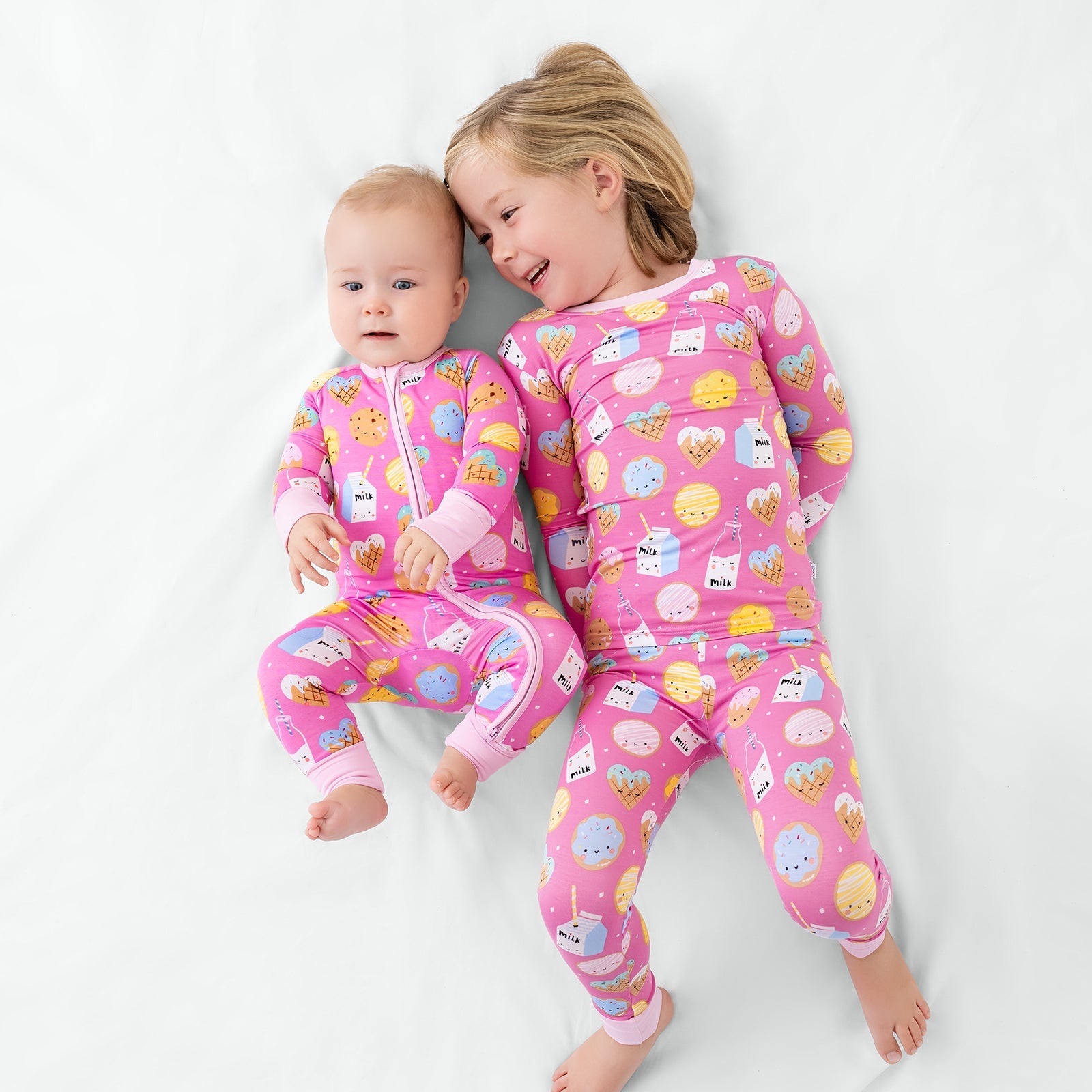 Pink Cookies & Milk Two-Piece Pajama Set