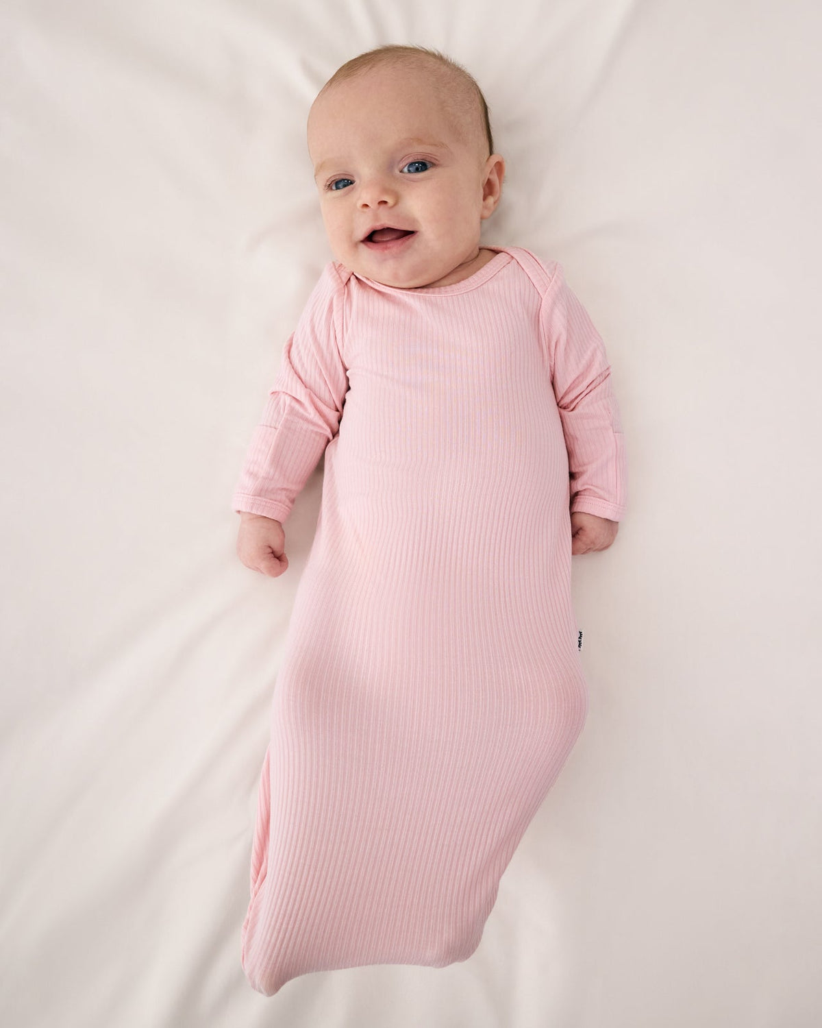Prima Pink Ribbed Infant Gown