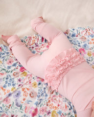 Prima Pink Ribbed Ruffle Zippy