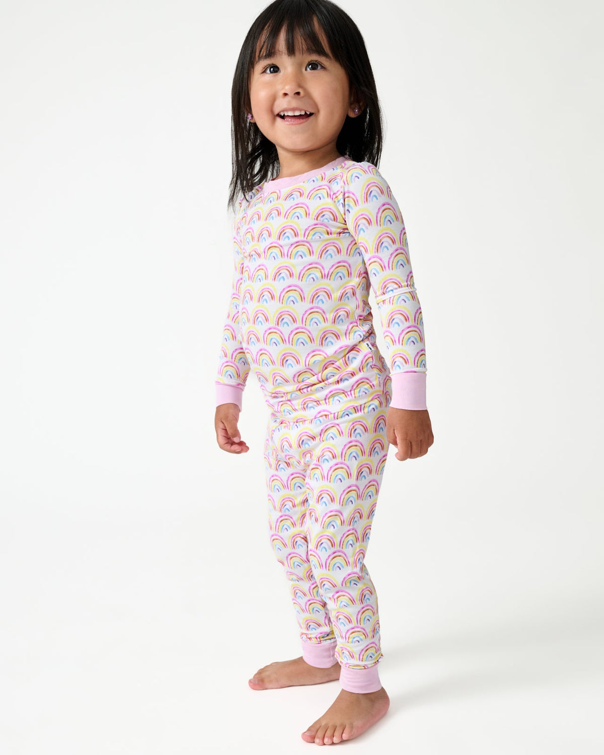 Pastel Rainbows Two-Piece Pajama Set