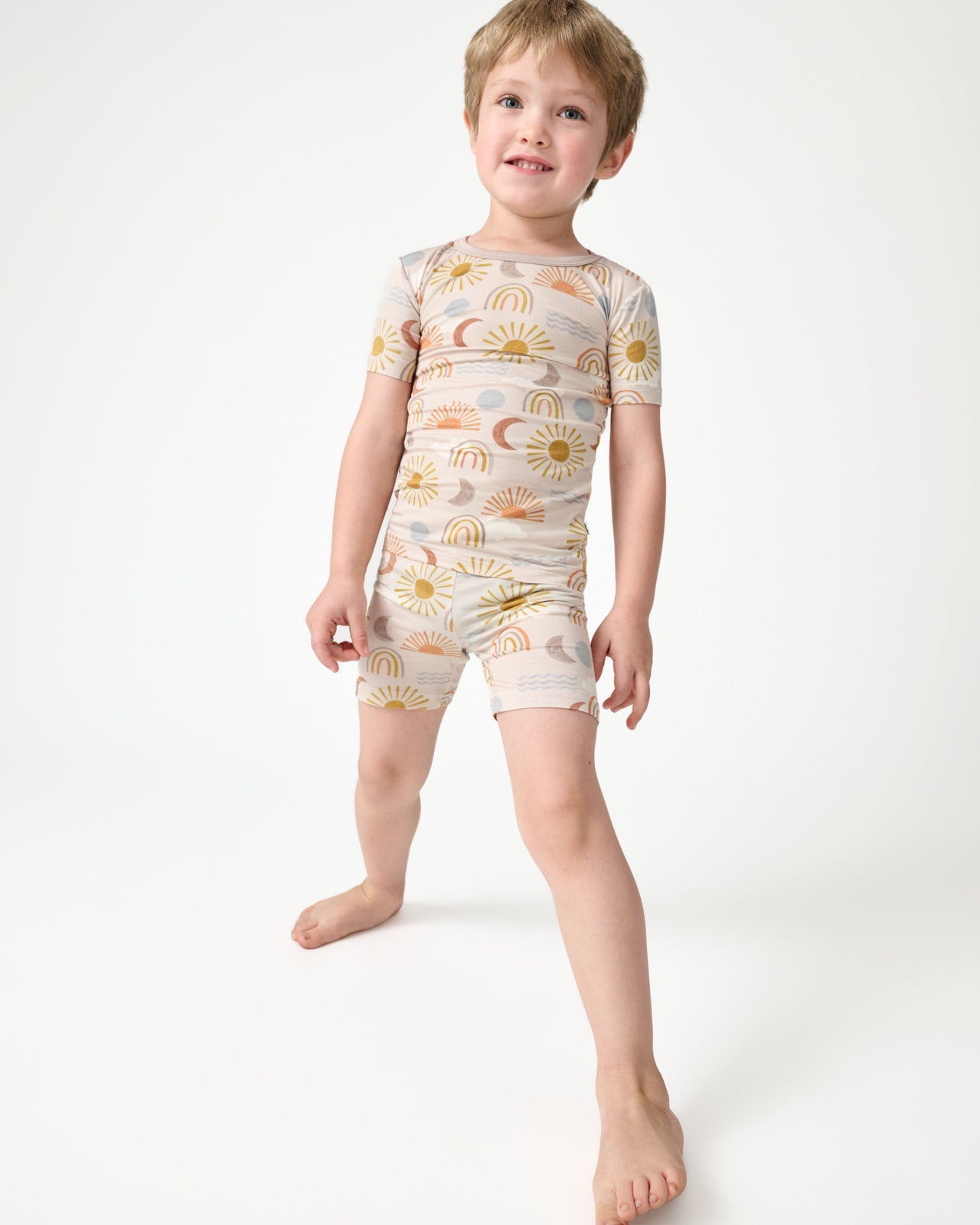 Desert Sunrise Two-Piece Short Sleeve & Shorts Pajama Set