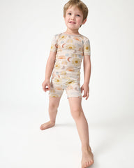 Desert Sunrise Two-Piece Short Sleeve & Shorts Pajama Set