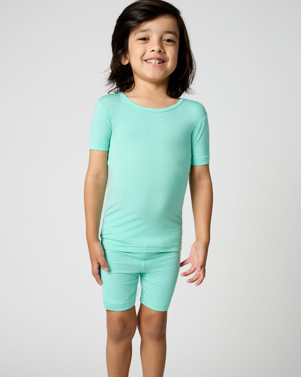 Ocean Mist Two-Piece Short Sleeve & Shorts Pajama Set