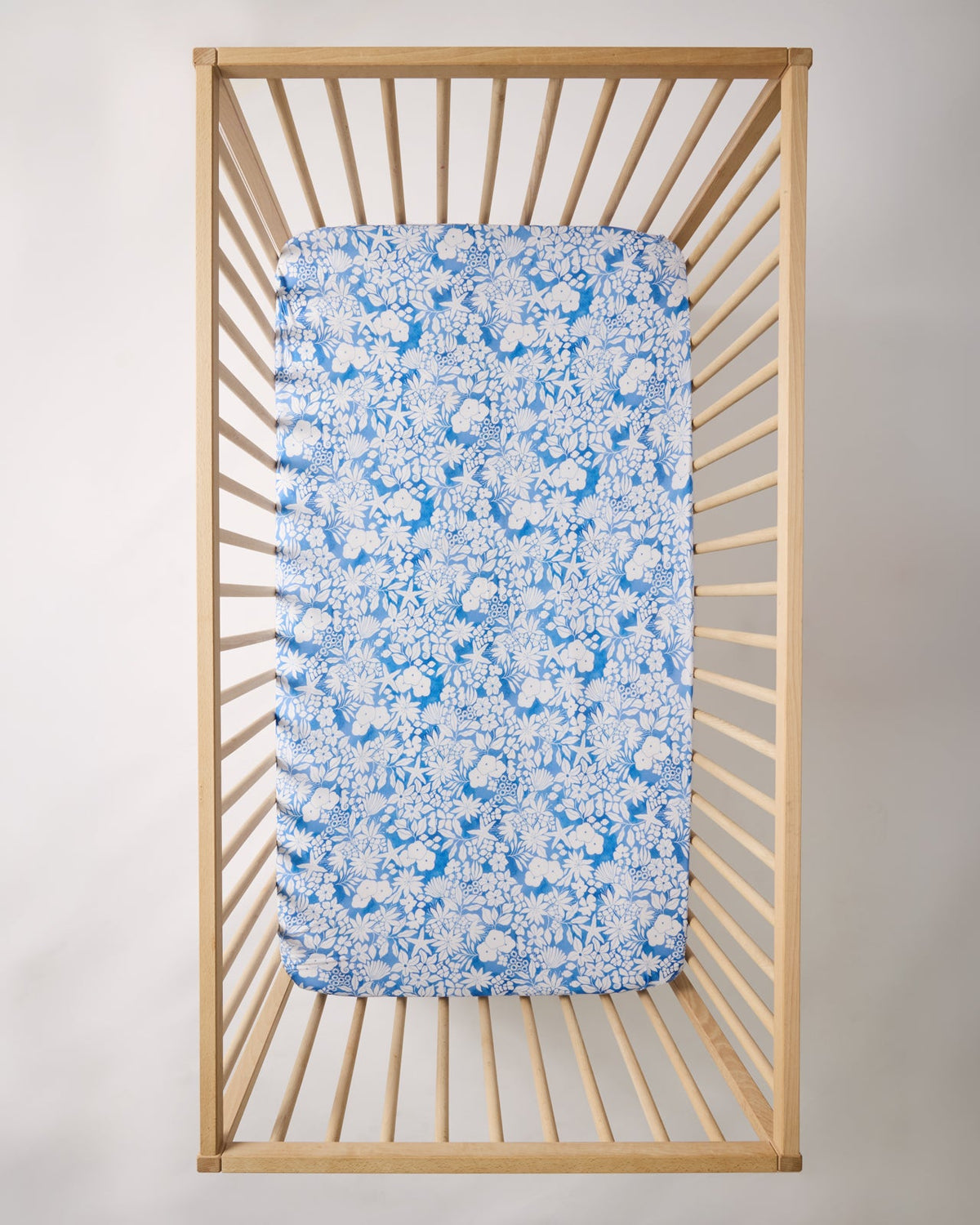 Azure Garden Fitted Crib Sheet