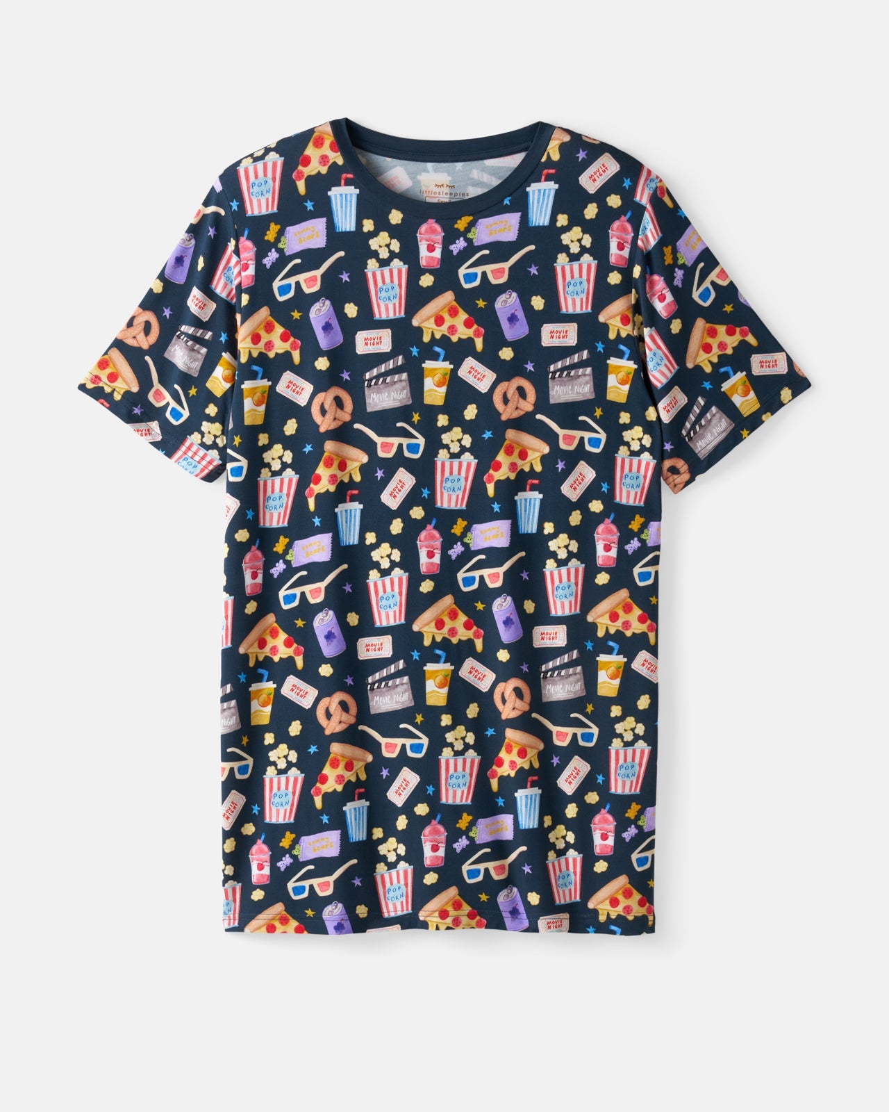 Movie Marathon Men's Short Sleeve Pajama Top