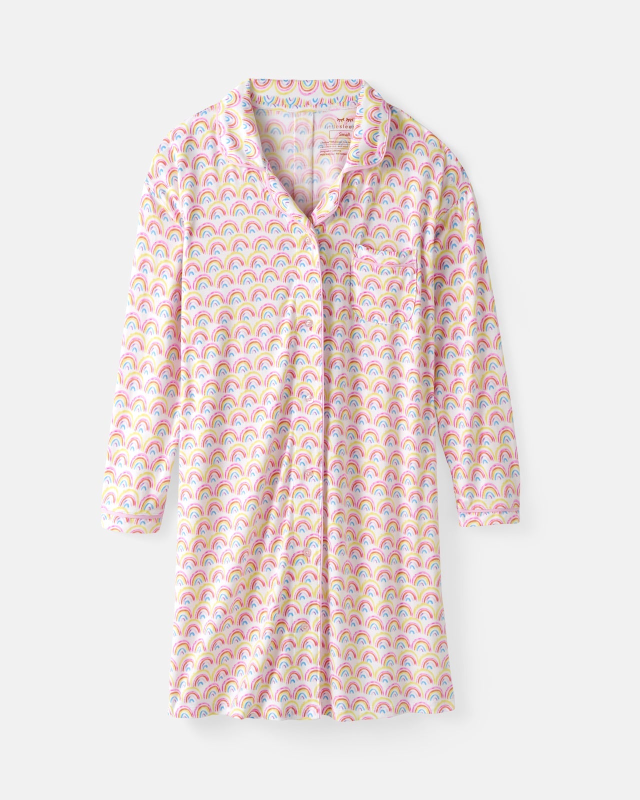 Pastel Rainbows Women's Long Sleeve Sleep Shirt
