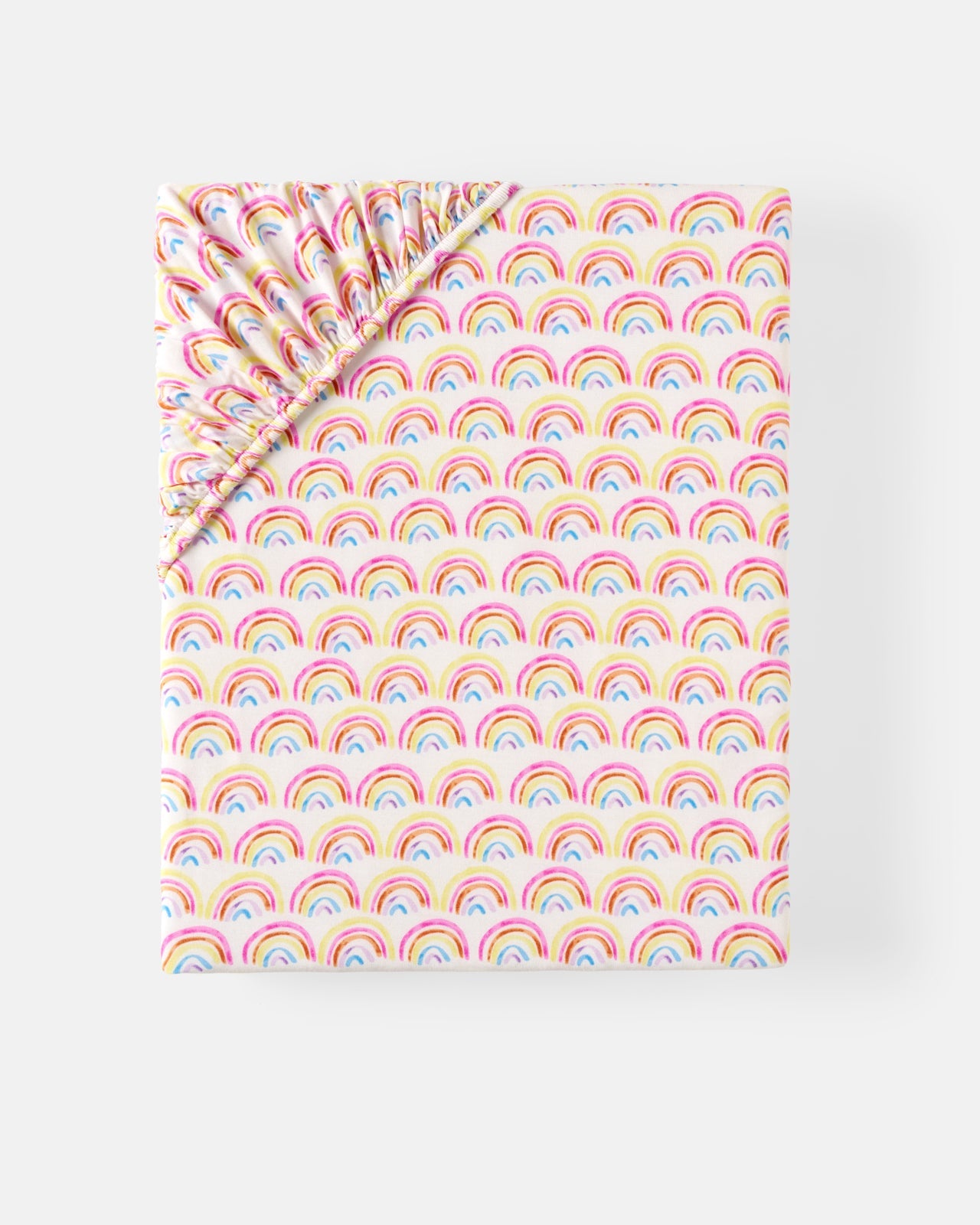 Pastel Rainbows Fitted Crib Sheet