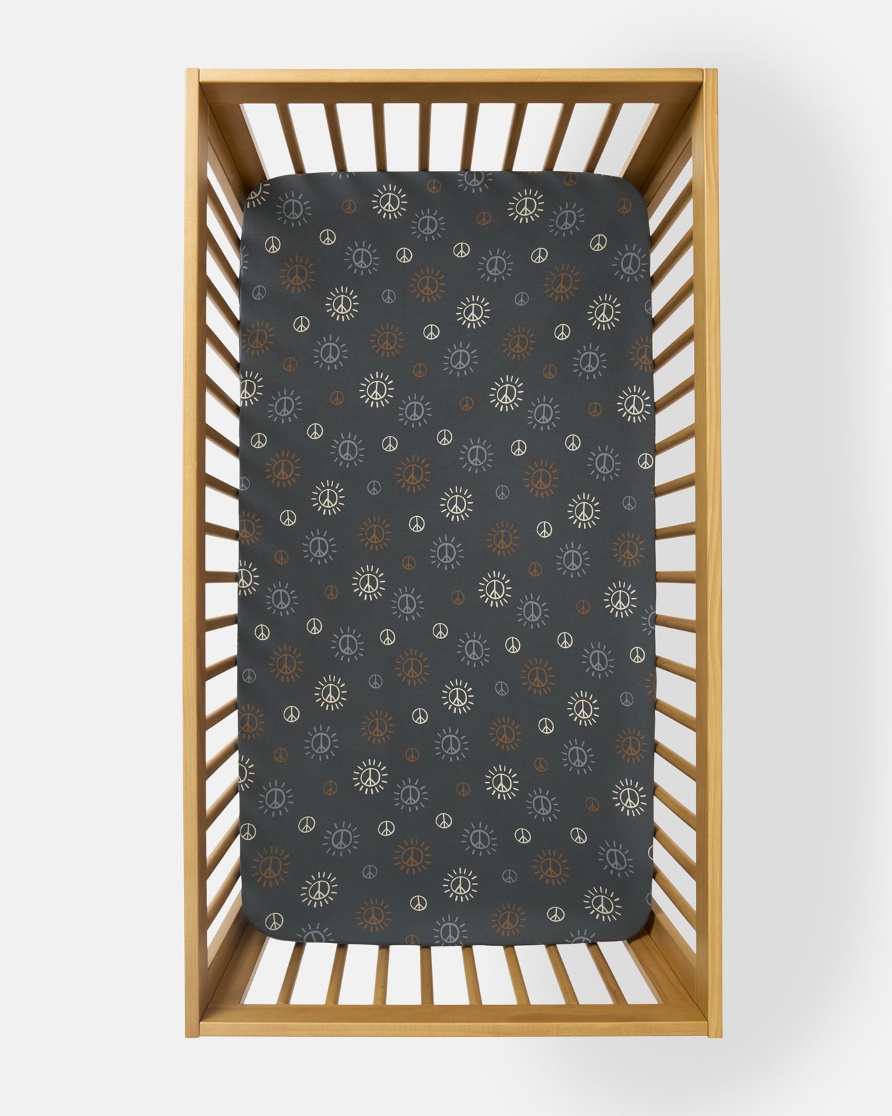 Peace & Love Fitted Crib Sheet