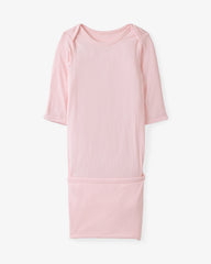 Prima Pink Ribbed Infant Gown